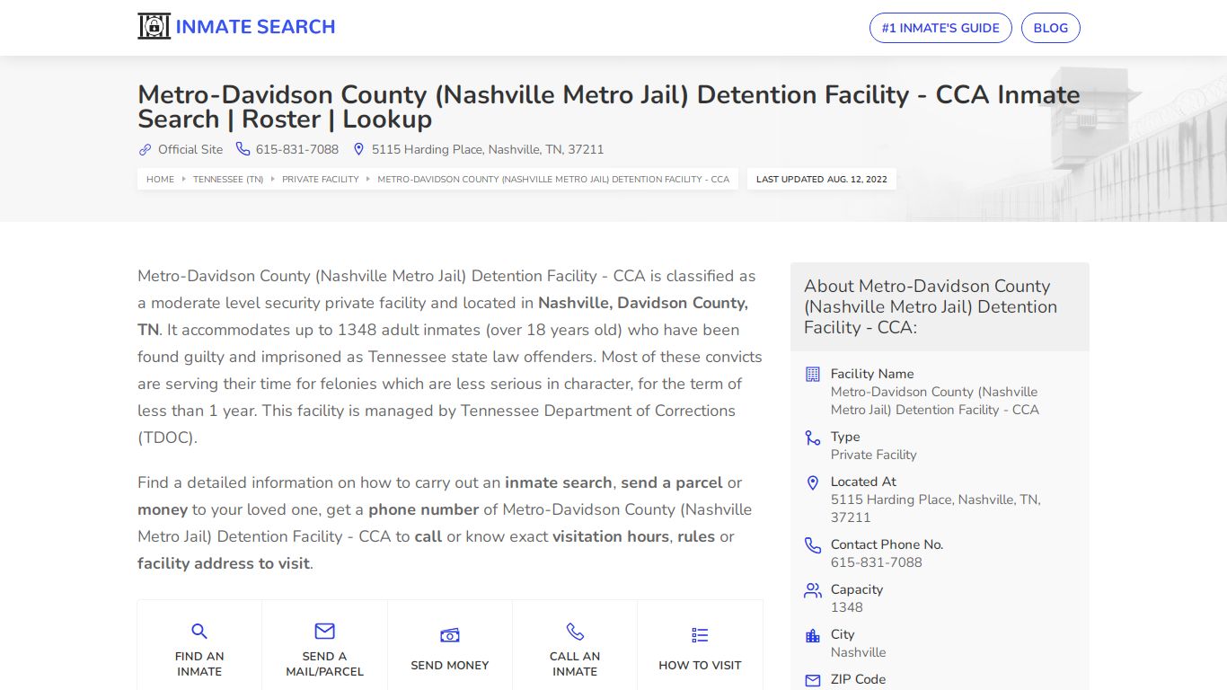 Metro-Davidson County (Nashville Metro ... - Inmate Locator